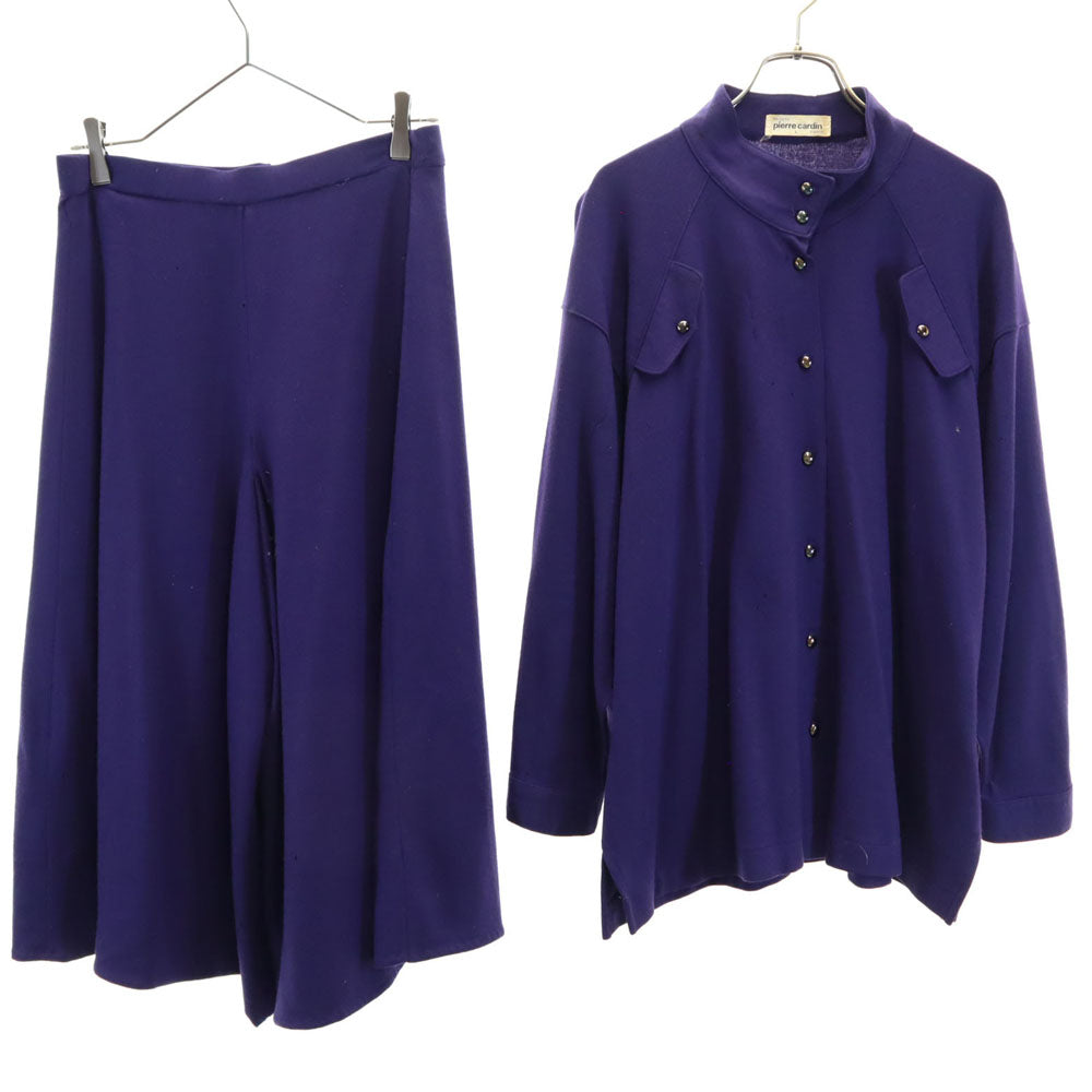 Pierre Cardin ピエールカルダン 90s オールド パンツスーツ 上下 セットアップ L パープル レディース