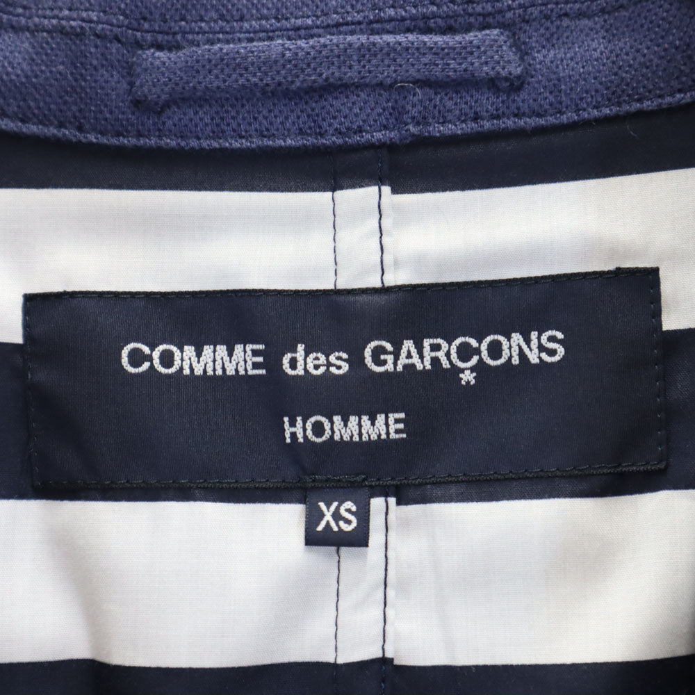 コムデギャルソンオム 2014年 日本製 リネンブレンド ブレザー XS ネイビーパープル COMME des GARCONS HOMME ジャケット メンズ