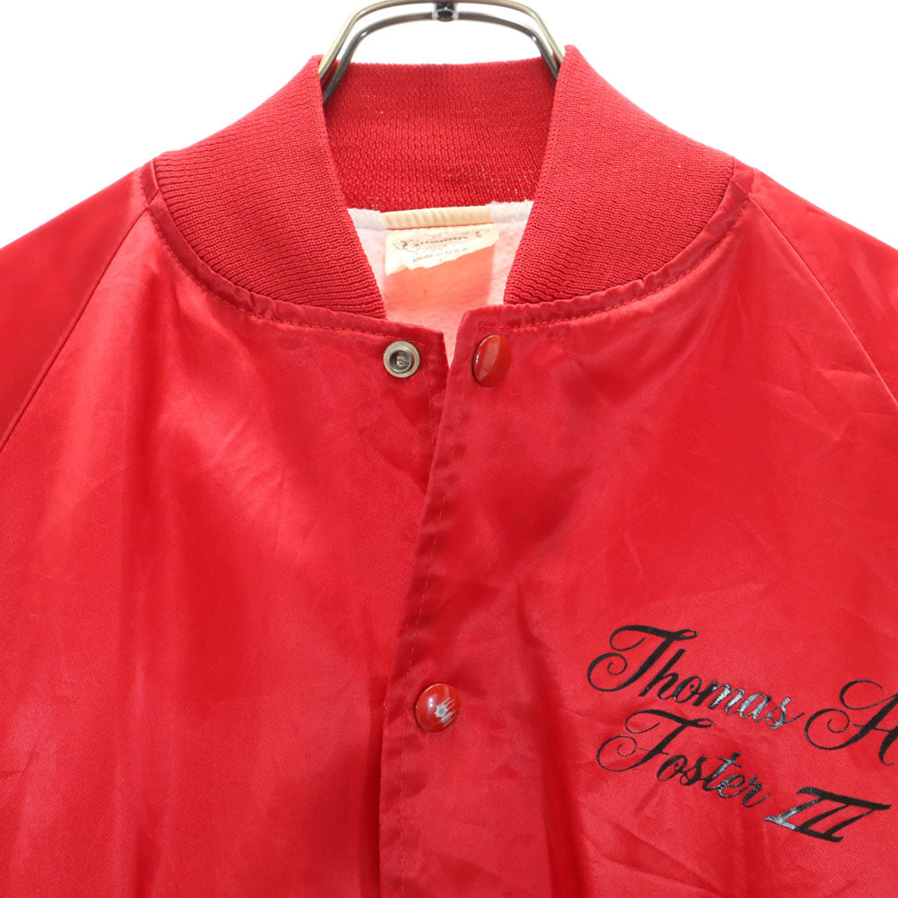 AUBURN 90s USA製 オールド バックプリント コーチジャケット L レッド ブルゾン メンズ