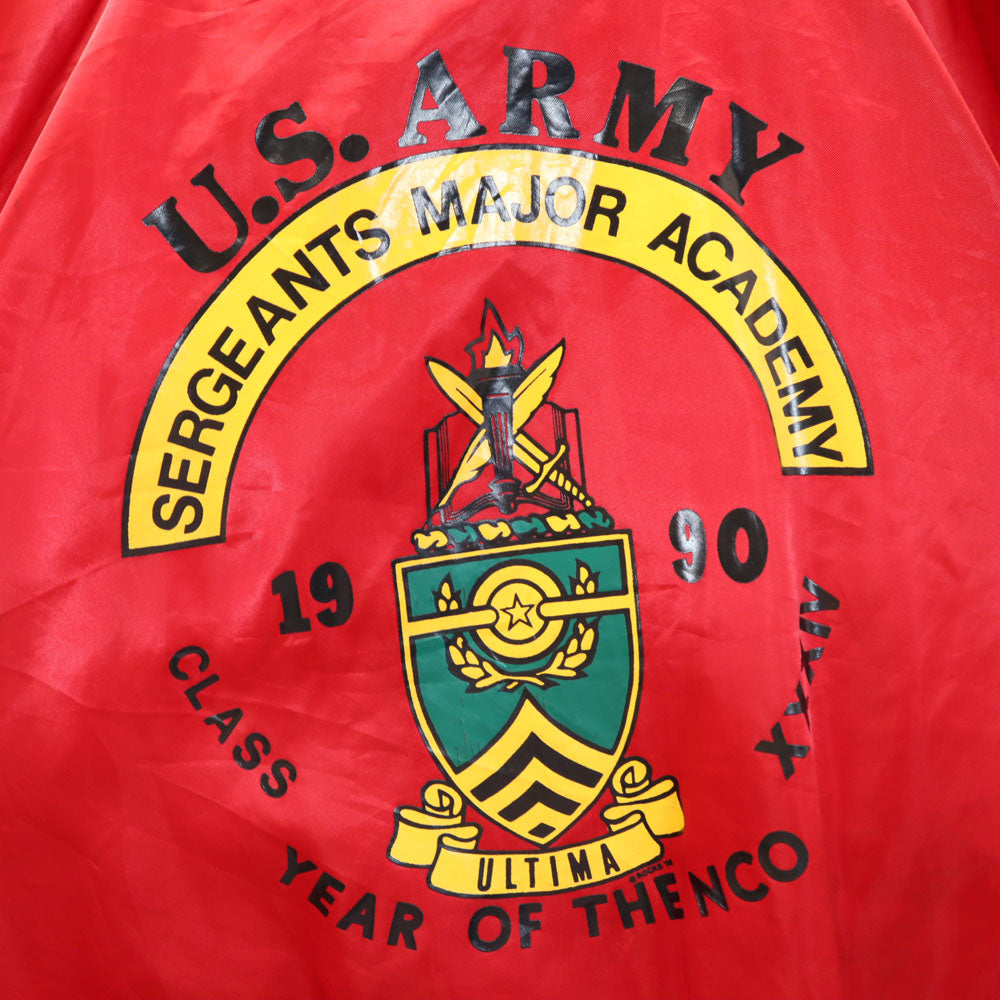 AUBURN 90s USA製 オールド バックプリント コーチジャケット L レッド ブルゾン メンズ