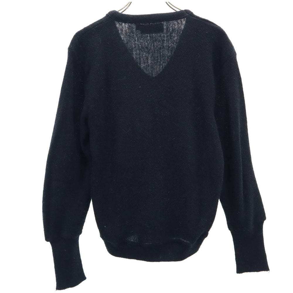 LACOSTE ラコステ 70s 糸巻きタグ ヴィンテージ 長袖 セーター M ブラック ニット メンズ