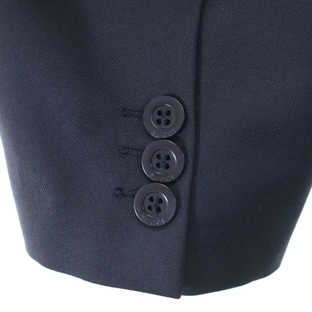 GUCCI グッチ イタリア製 ウール テーラードジャケット 44 ブラック メンズ