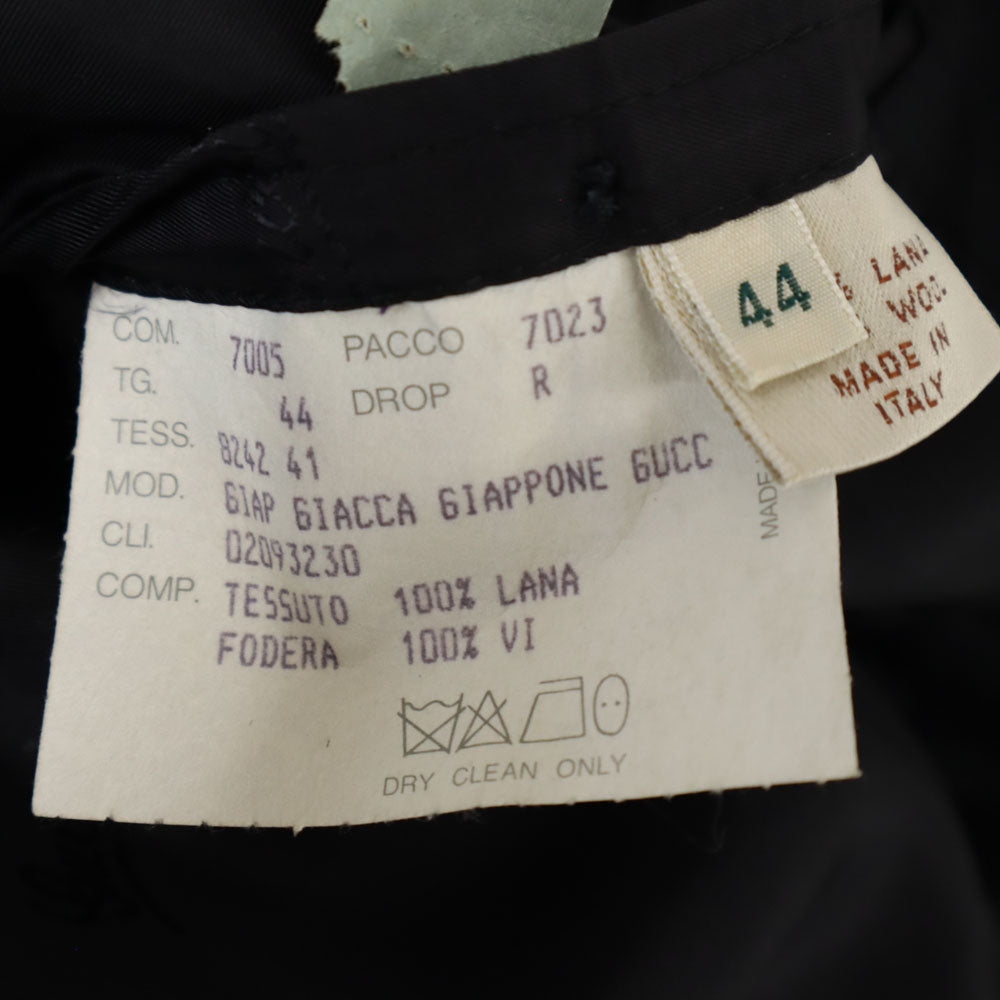 GUCCI グッチ イタリア製 ウール テーラードジャケット 44 ブラック メンズ