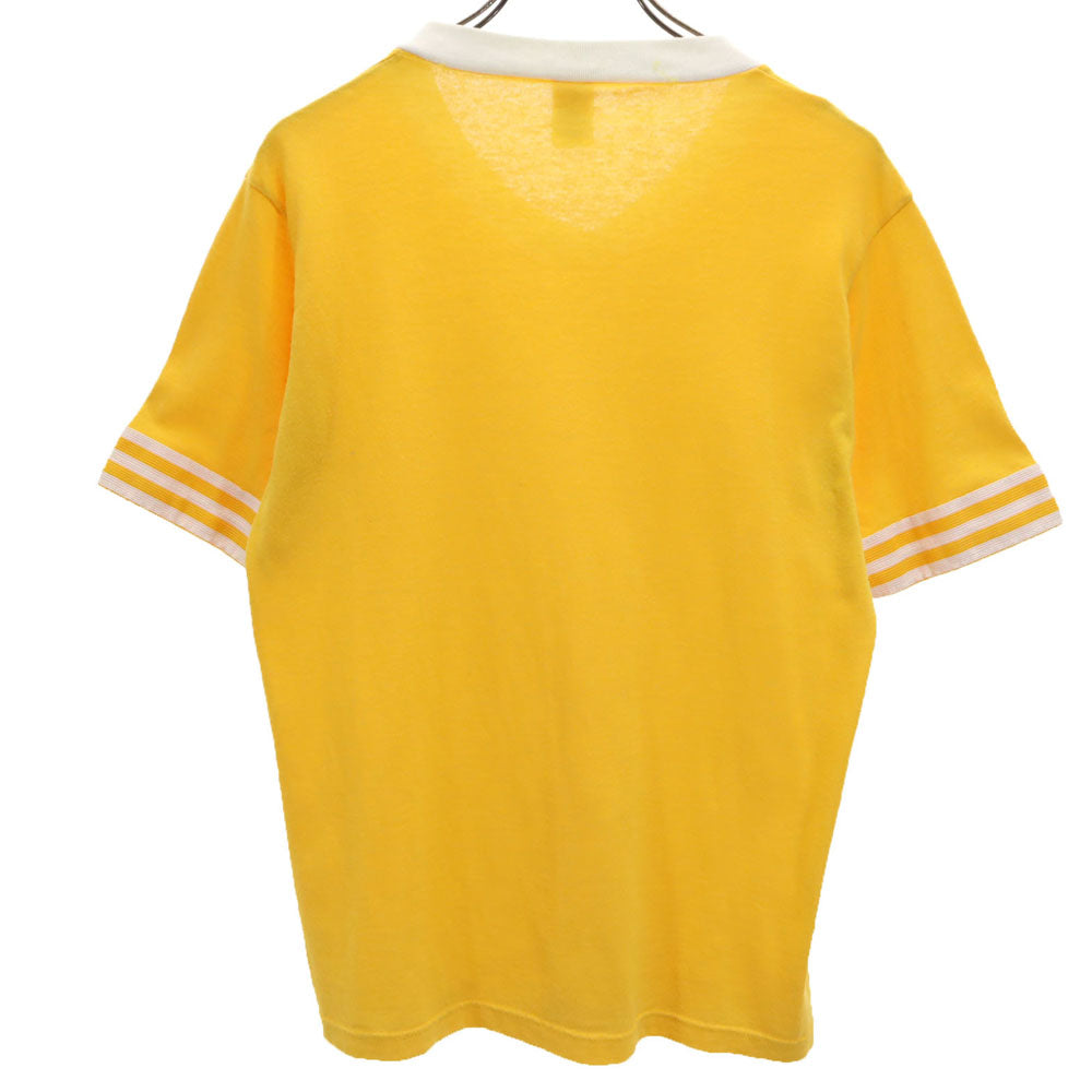 SOFFE SHIRTS ソフィーシャツ 80s 90s USA製 オールド 半袖 Vネック Tシャツ M イエロー メンズ