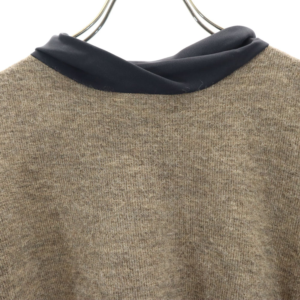 セリーヌ イタリア製 アルパカ100％ 半袖 セーター S ブラウン系 CELINE ニット レディース