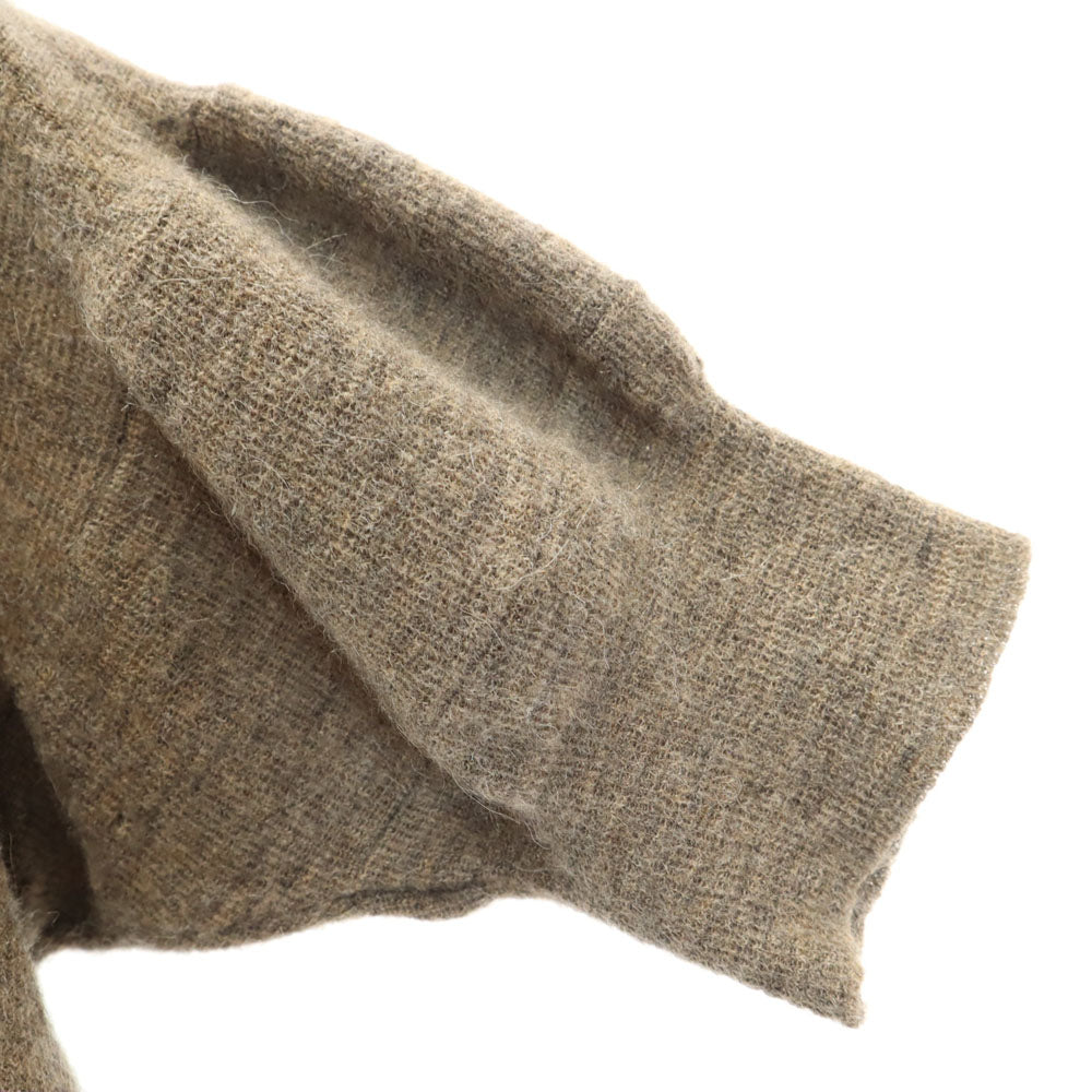 セリーヌ イタリア製 アルパカ100％ 半袖 セーター S ブラウン系 CELINE ニット レディース