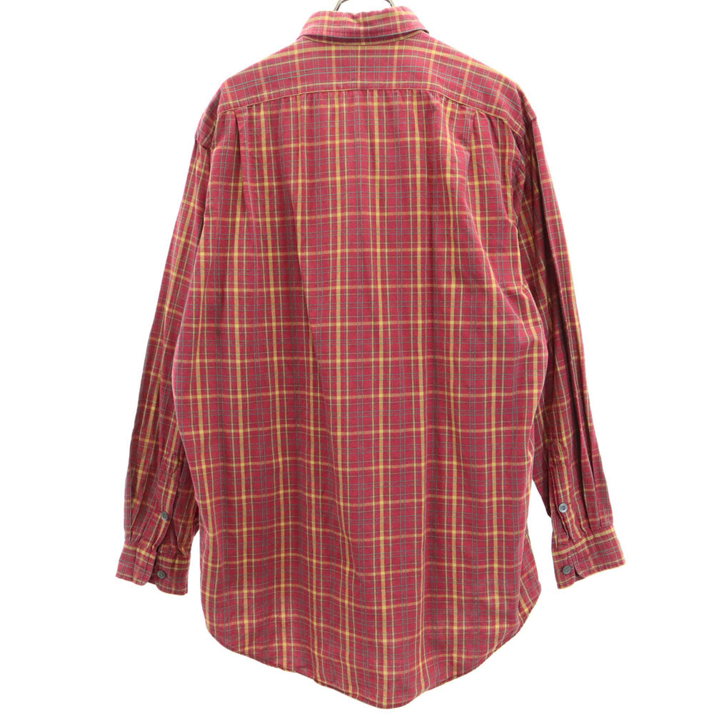 RRL ダブルアールエル 90s 初期タグ 赤3星 オールド チェック柄 長袖 シャツ S 赤系 RALPH LAUREN メンズ