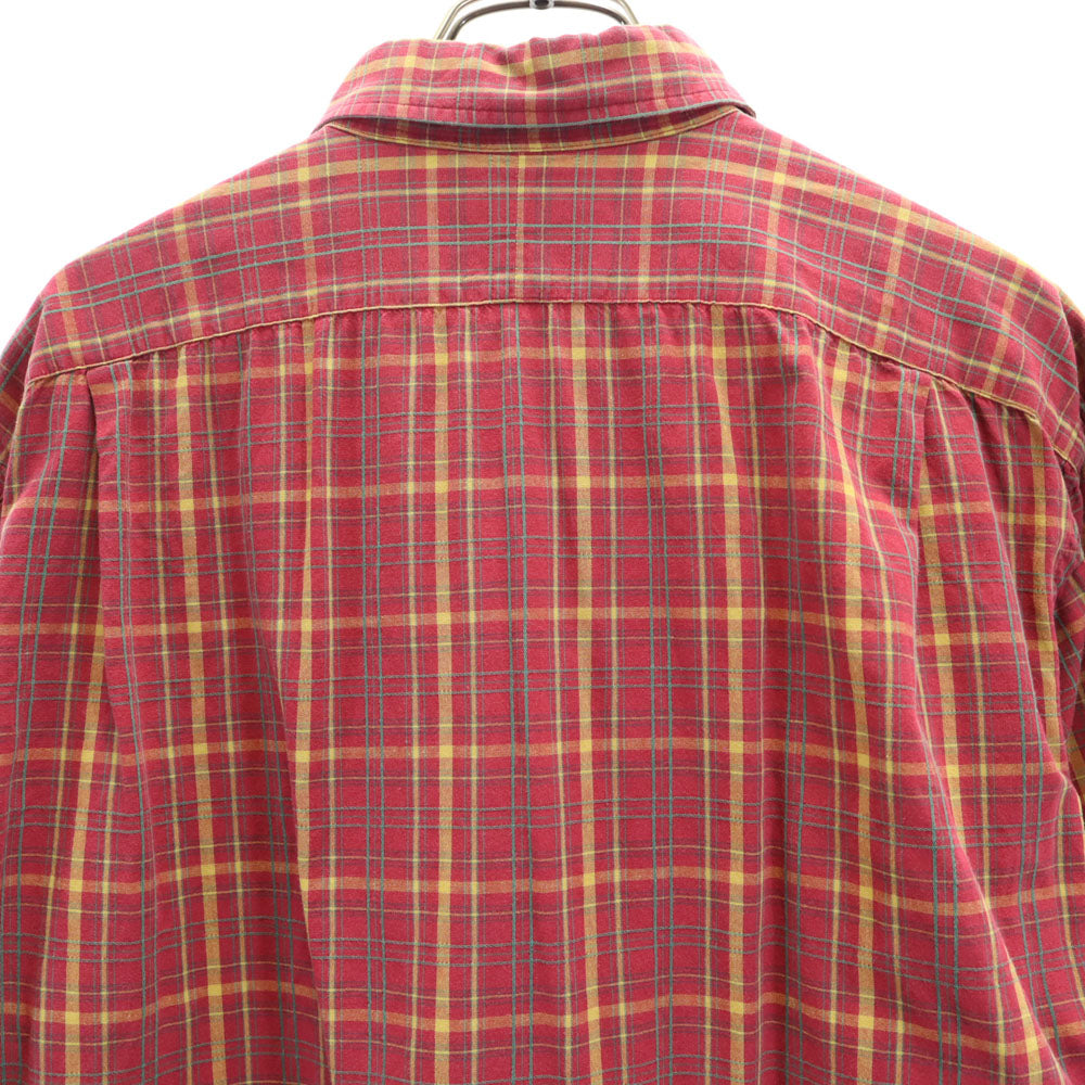 RRL ダブルアールエル 90s 初期タグ 赤3星 オールド チェック柄 長袖 シャツ S 赤系 RALPH LAUREN メンズ