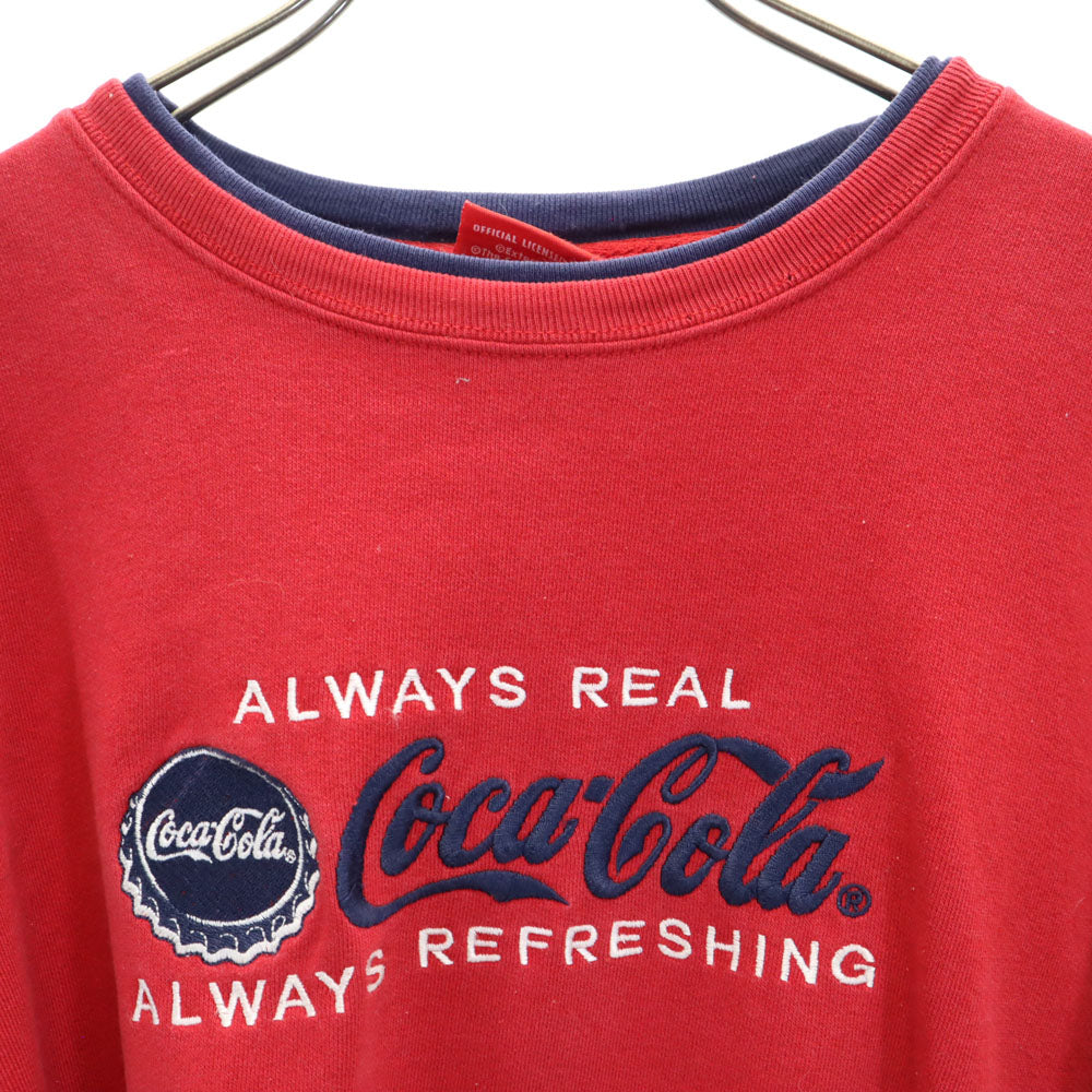 CocaCola コカコーラ 長袖 スウェット トレーナー XL 赤系 裏起毛 メンズ