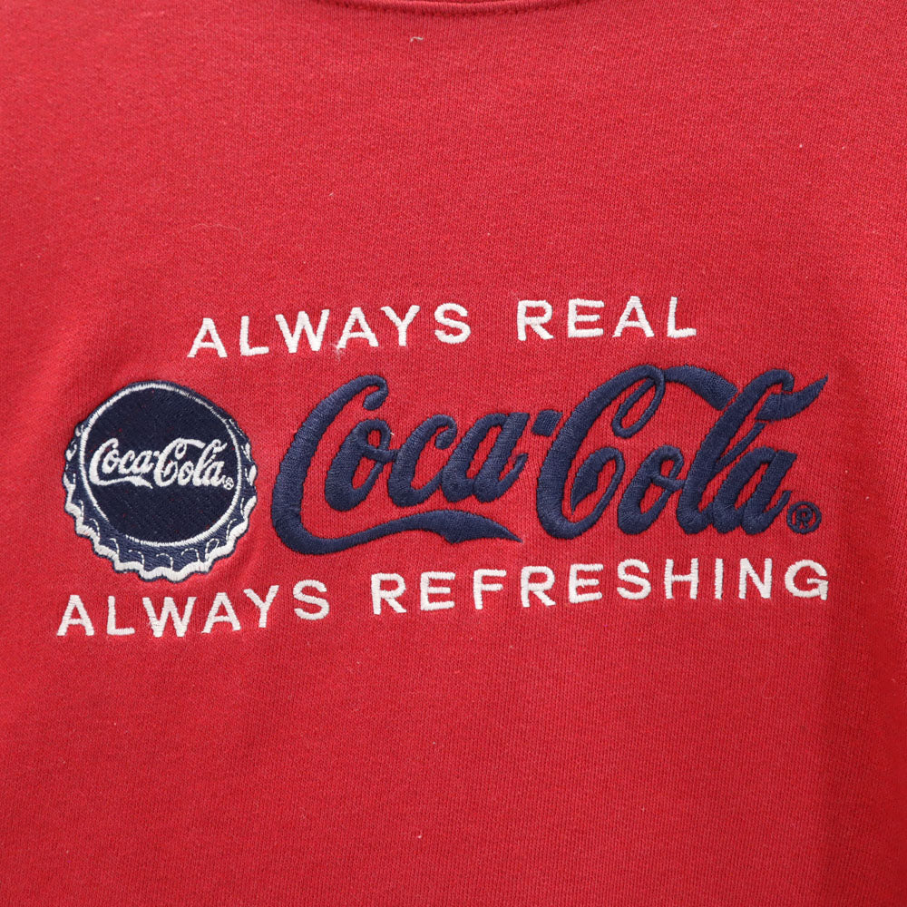 CocaCola コカコーラ 長袖 スウェット トレーナー XL 赤系 裏起毛 メンズ