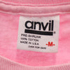 アンヴィル 80s USA製 半袖 シングルステッチ Tシャツ M ピンク anvil 切手 花 オールド ヴィンテージ メンズ