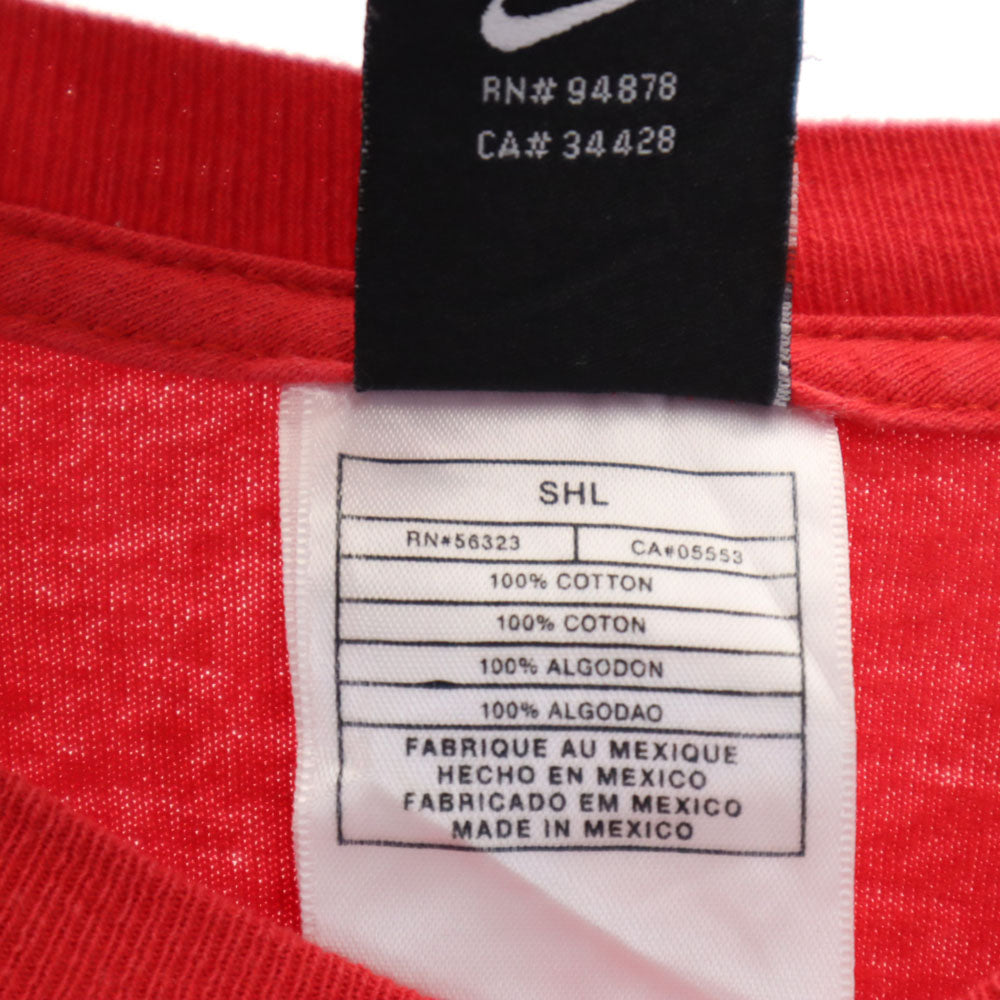 NIKE ナイキ 90s バックプリント 長袖 チームタグ Tシャツ XL レッド TEAM ロンT オールド ヴィンテージ メンズ