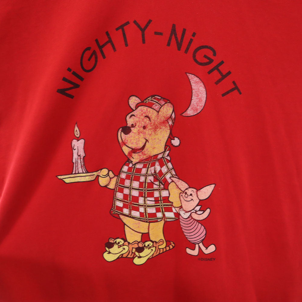 CAROLINA CONNECTION 90s USA製 くまのプーさん 半袖 Disney Tシャツ ワンピース FITS ALL レッド ディズニー オールド ヴィンテージ レディース