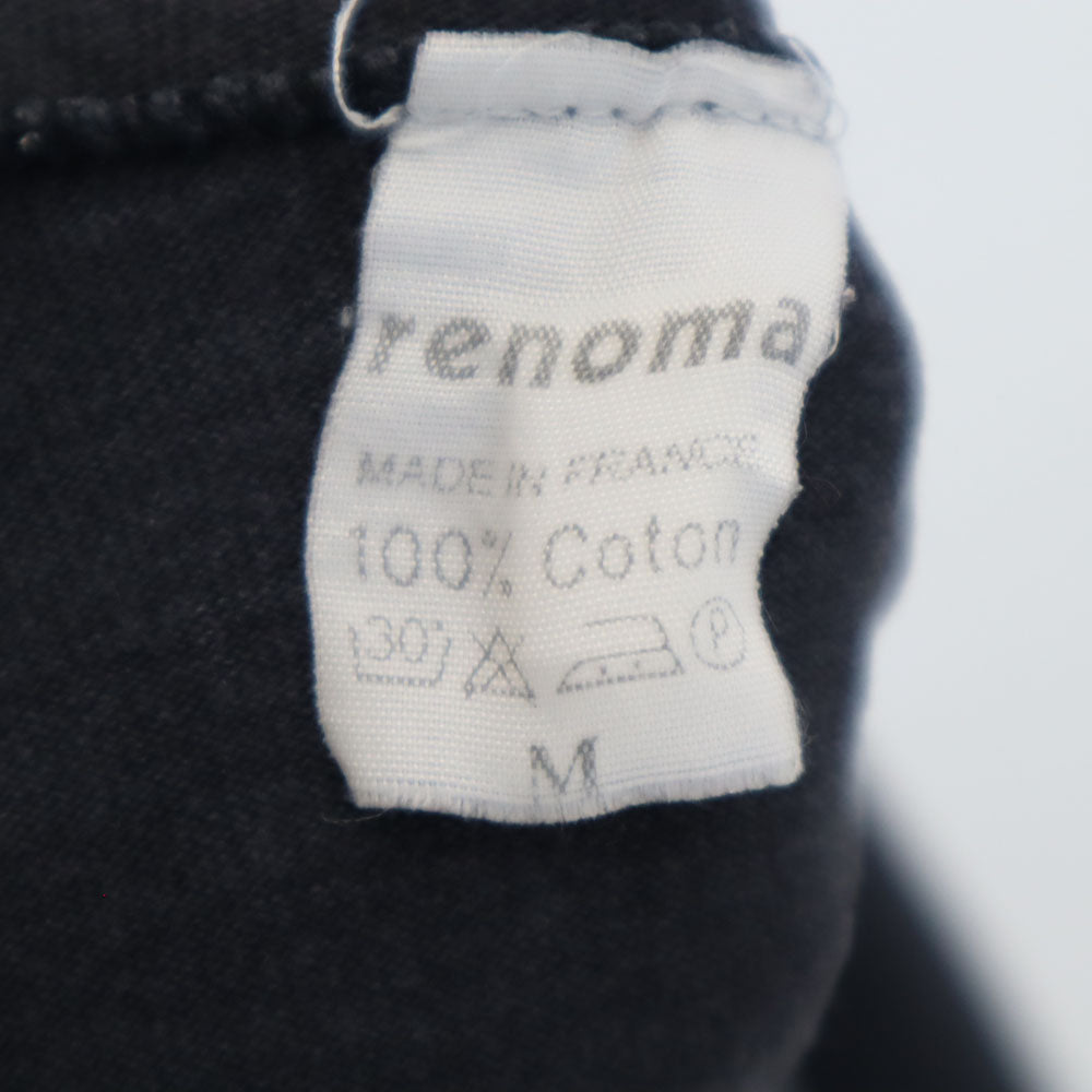 renoma レノマ 90s フランス製 パグバックプリント 長袖 Tシャツ M ブラック ロンT オールド ヴィンテージ メンズ