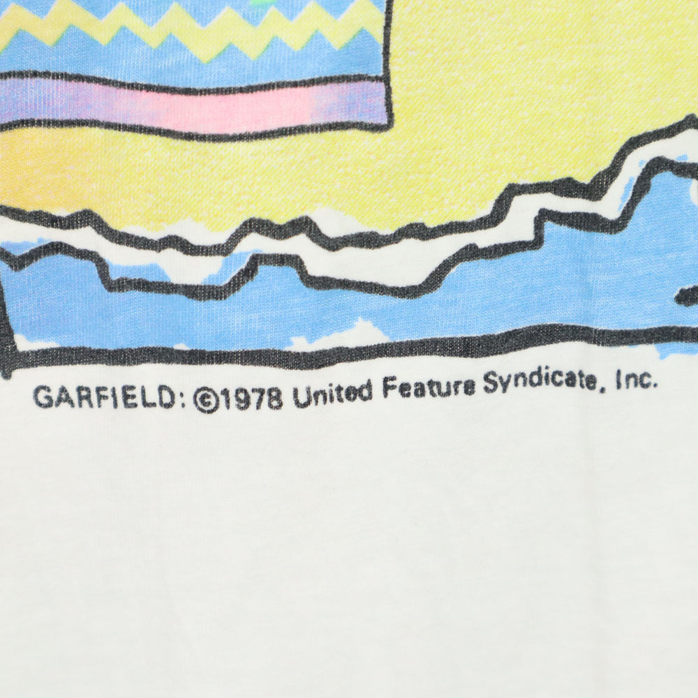 PURE ピュア 70s ガーフィールド 半袖 ガーフィールド Tシャツ ホワイト シングルステッチ オールド ヴィンテージ コピーライト1978 メンズ
