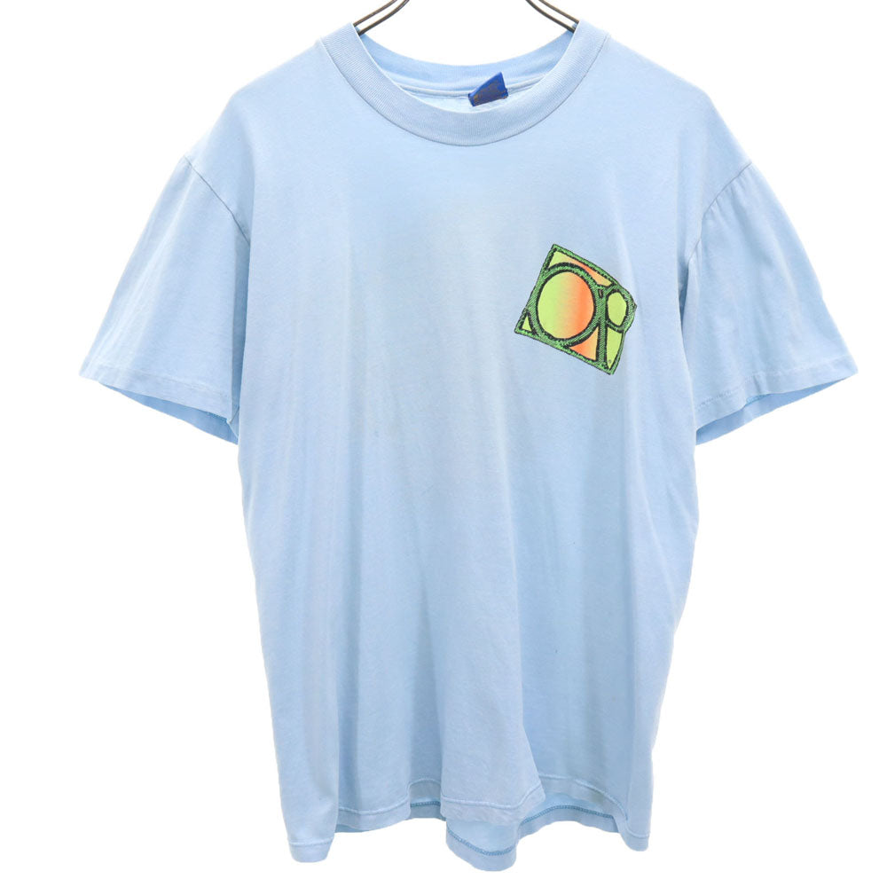 oceanpacific オーシャンパシフィック 80s USA製 バックロゴ 半袖 シングルステッチ Tシャツ L 水色 サーフ オールド ヴィンテージ メンズ