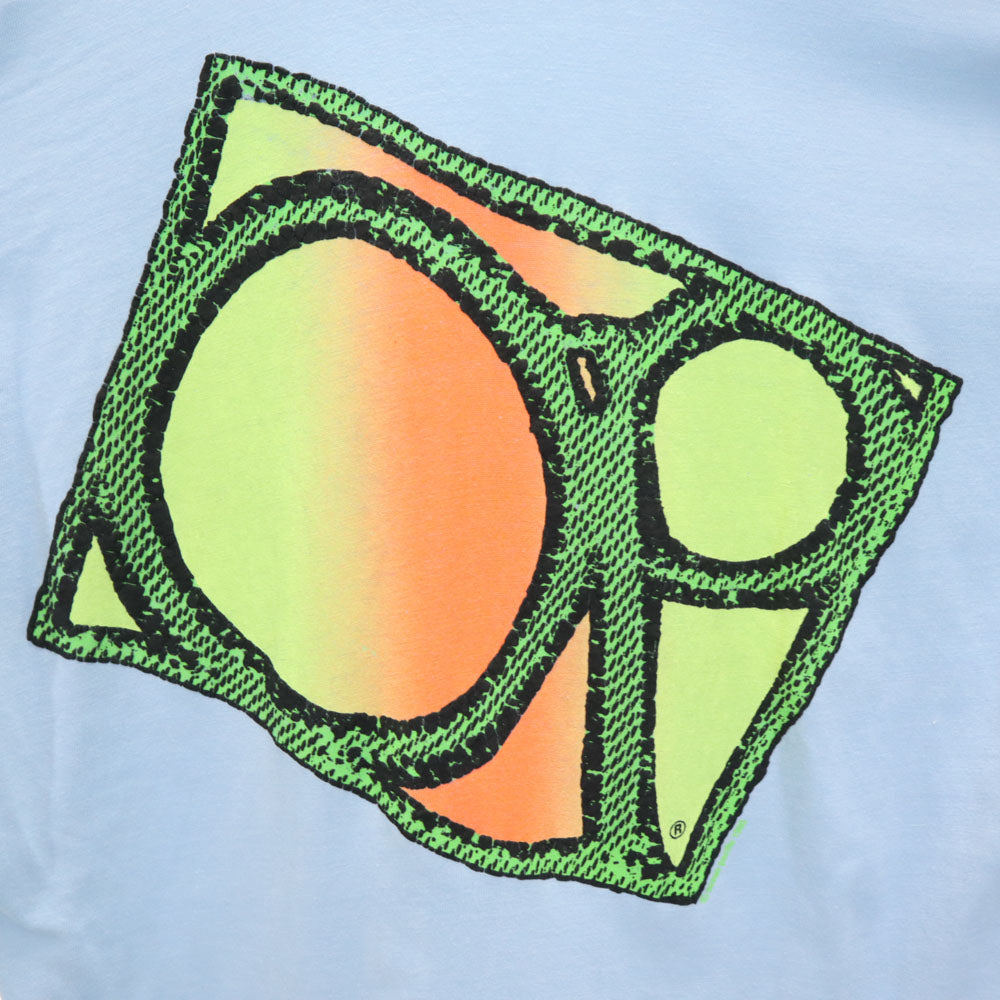 oceanpacific オーシャンパシフィック 80s USA製 バックロゴ 半袖 シングルステッチ Tシャツ L 水色 サーフ オールド ヴィンテージ メンズ