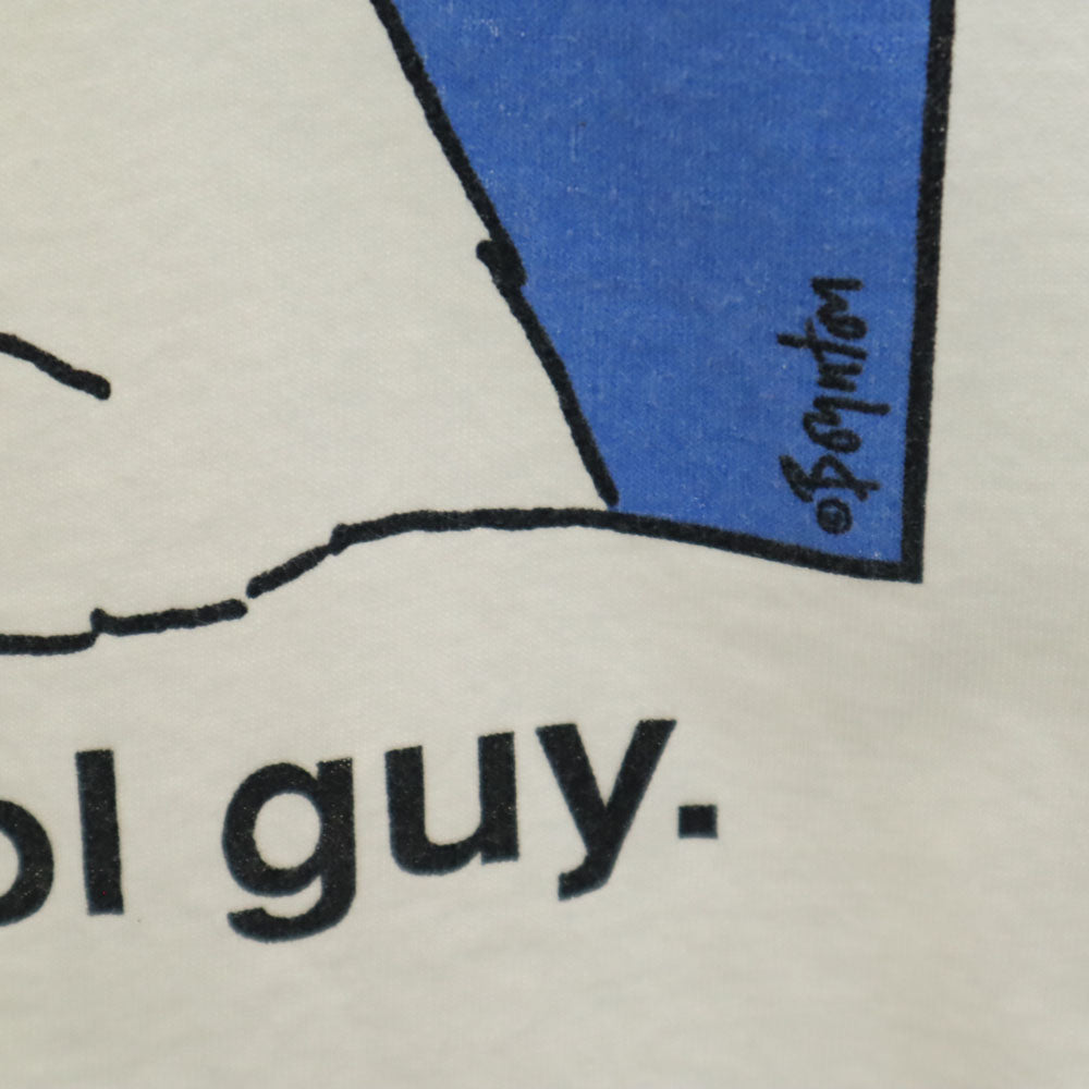 FRUIT OF THE LOOM フルーツオブザルーム 90s USA製 イラスト プリント 半袖 シングルステッチ boynton Tシャツ XL ホワイト系 ボイントン オールド ヴィンテージ メンズ