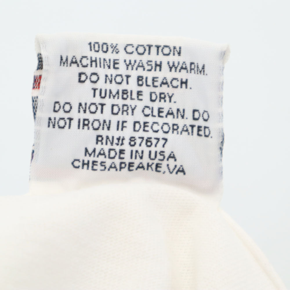 JENSEN ジェンセン 90s USA製 プリント 半袖 シングルステッチ Tシャツ XL ホワイト系 オールド ヴィンテージ メンズ