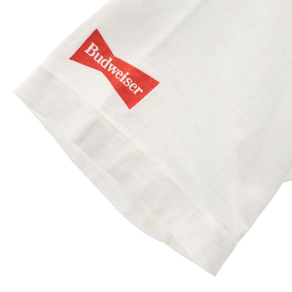 AIRAK アイラック 90s プリント 半袖 Budweiser シングルステッチ Tシャツ XL ホワイト系 バドワイザー オールド ヴィンテージ メンズ
