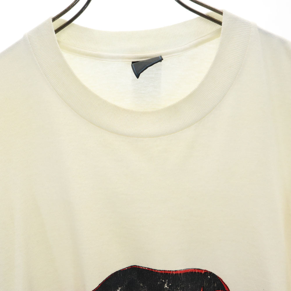 90s CORVETTE プリント 半袖 シングルステッチ Tシャツ ベージュ系 オールド ヴィンテージ メンズ