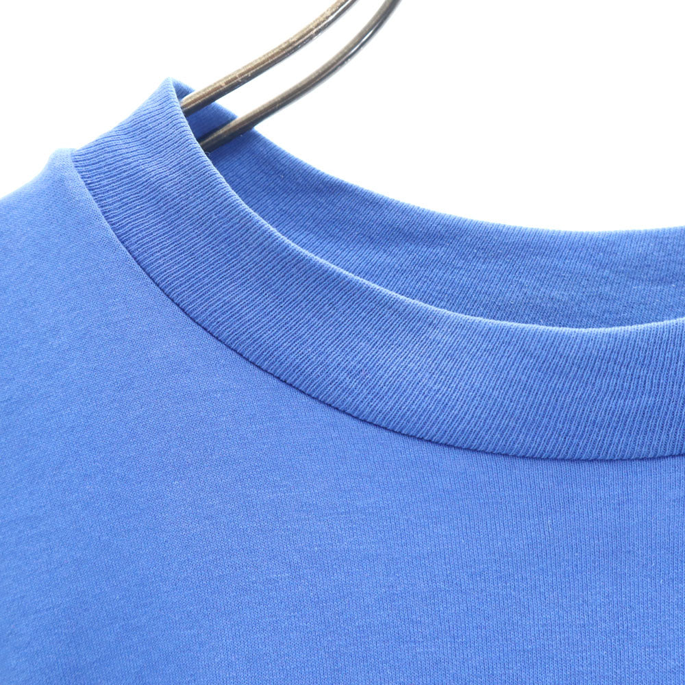 Hanes ヘインズ 90s プリント 半袖 シングルステッチ Tシャツ L ブルー系 オールド ヴィンテージ メンズ