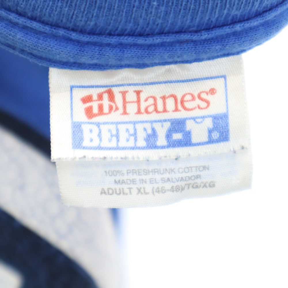 Hanes ヘインズ 90s 音叉ロゴプリント 半袖 YAMAHA Tシャツ XL ブルー系 ヤマハ オールド ヴィンテージ メンズ