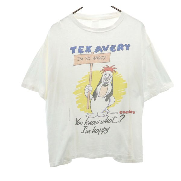 オールド 80s ドルーピー 半袖 Tシャツ ホワイト OLD Droopy Dog シングルステッチ オールド ヴィンテージ メンズ