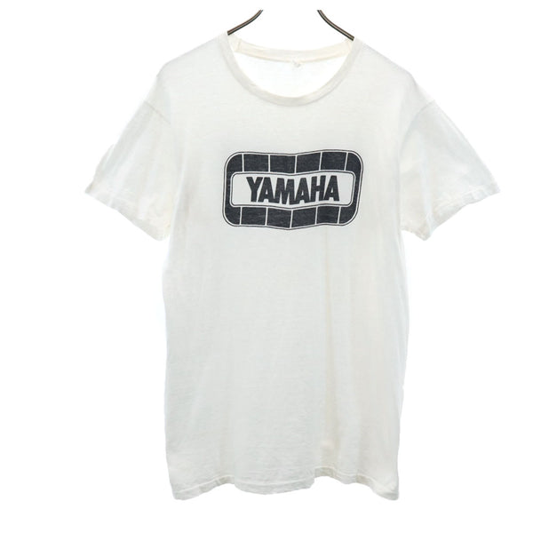 オールド 90s USA製 ヤマハ 半袖 Tシャツ XL ホワイト OLD YAMAHA シングルステッチ ヴィンテージ メンズ