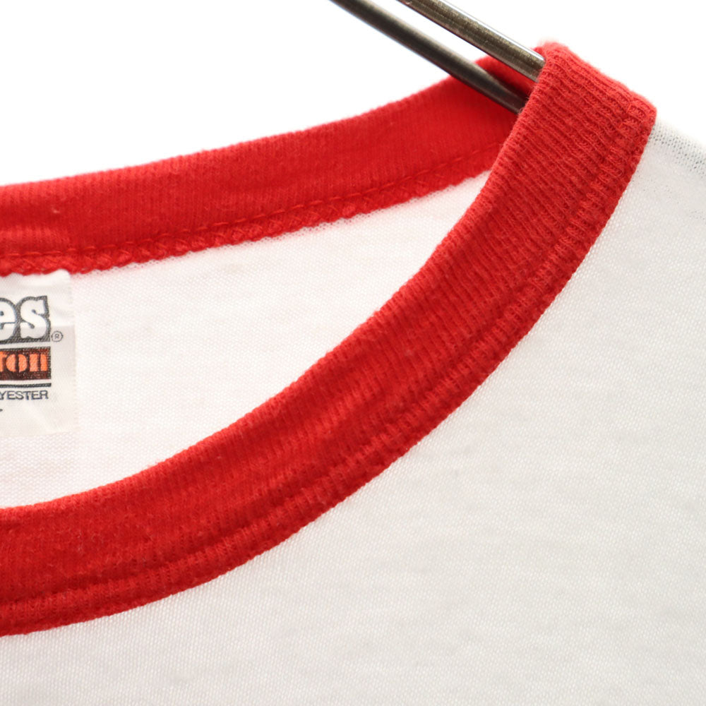 Hanes ヘインズ 70s 80s USA製 半袖 リンガー Tシャツ L ホワイト トリム オールド ヴィンテージ メンズ