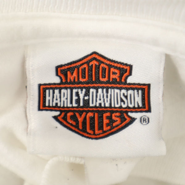 ハーレーダビッドソン プリント 半袖 Tシャツ L ホワイト系 HARLEY DAVIDSON Hanes メンズ