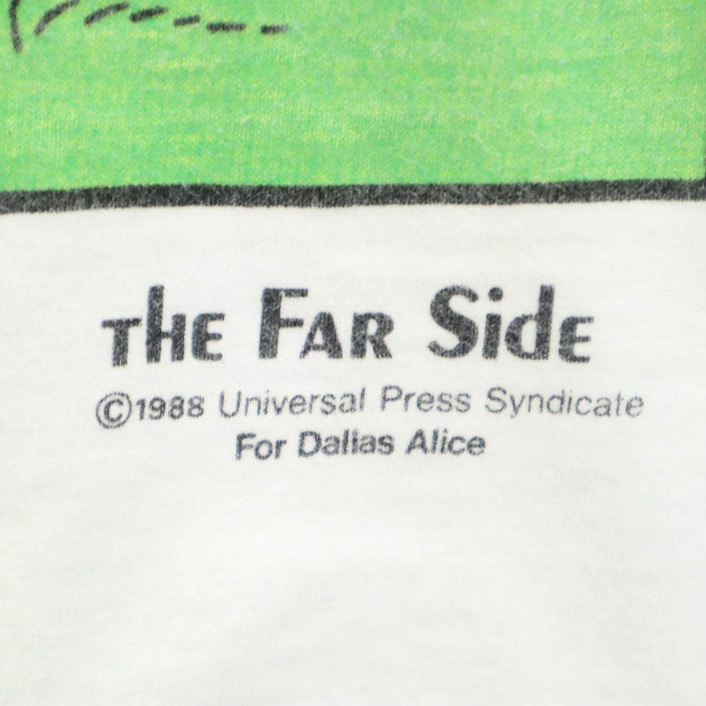 THE FAR SIDE ファーサイド 80s プリント 半袖 シングルステッチ Tシャツ ホワイト系 オールド ヴィンテージ メンズ