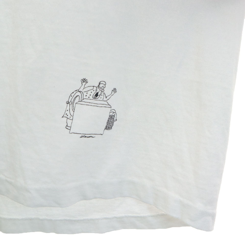 THE FAR SIDE ザファーサイド 80s USA製 プリント 半袖 シングルステッチ Tシャツ L ホワイト系 オールド ヴィンテージ メンズ