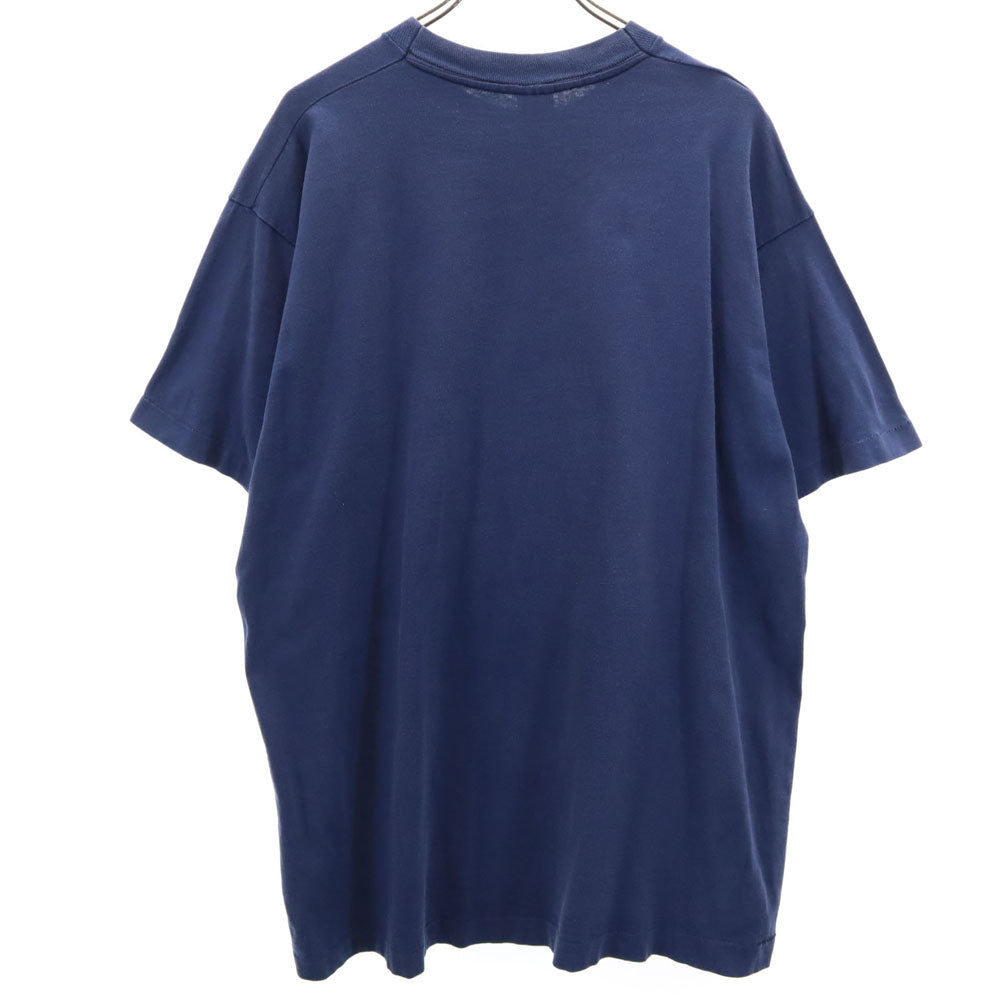FRUIT OF THE LOOM フルーツオブザルーム 90s USA製 プリント 半袖 KANSAS ヒマワリ Tシャツ XL ネイビー系 オールド ヴィンテージ メンズ