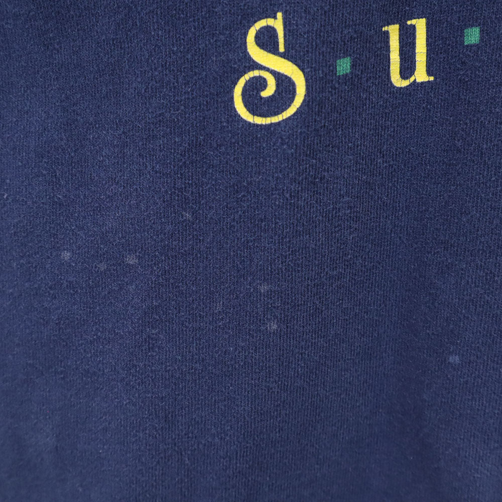 FRUIT OF THE LOOM フルーツオブザルーム 90s USA製 プリント 半袖 KANSAS ヒマワリ Tシャツ XL ネイビー系 オールド ヴィンテージ メンズ