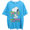 ピーナッツ 90s スヌーピープリント 半袖 Tシャツ L ブルー系 PEANUTS オールド ヴィンテージ メンズ