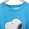 ピーナッツ 90s スヌーピープリント 半袖 Tシャツ L ブルー系 PEANUTS オールド ヴィンテージ メンズ