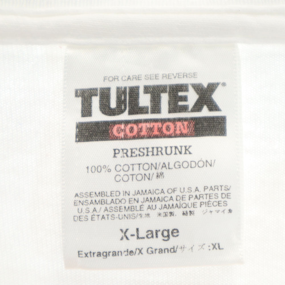 TULTEX タルテックス 90s メッセージプリント 半袖 Tシャツ XL ホワイト系 オールド ヴィンテージ メンズ