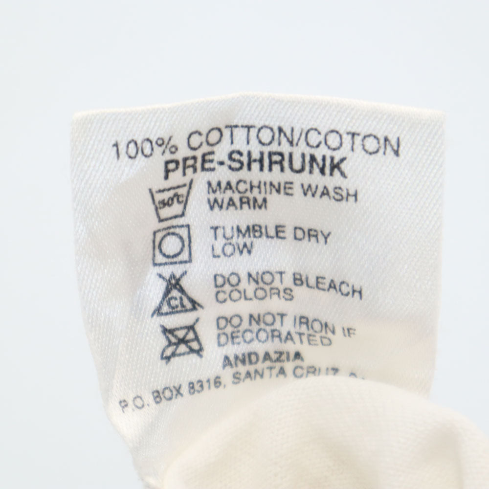 アンダジア 90s バックプリント 半袖 アリスワンダーランド トゥイードルダム/トゥイードルディー Tシャツ M ホワイト系 シングルステッチ オールド ヴィンテージ メンズ