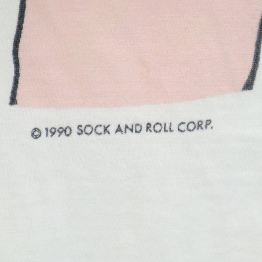 90s ピッグプリント 半袖 Tシャツ ホワイト系 オールド ヴィンテージ メンズ