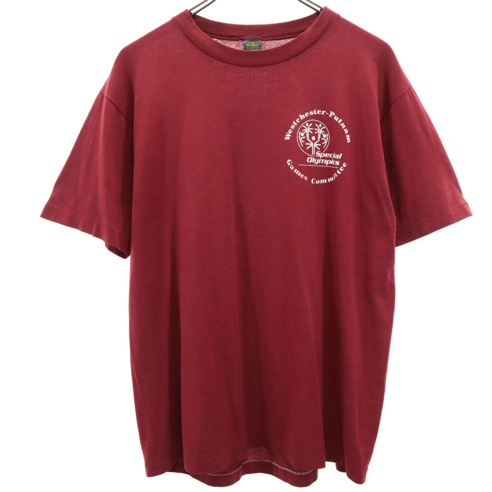 JERZEES ジャージーズ 80s USA製 半袖 シングルステッチ Tシャツ L ボルドー BY RUSSELL オールド ヴィンテージ メンズ
