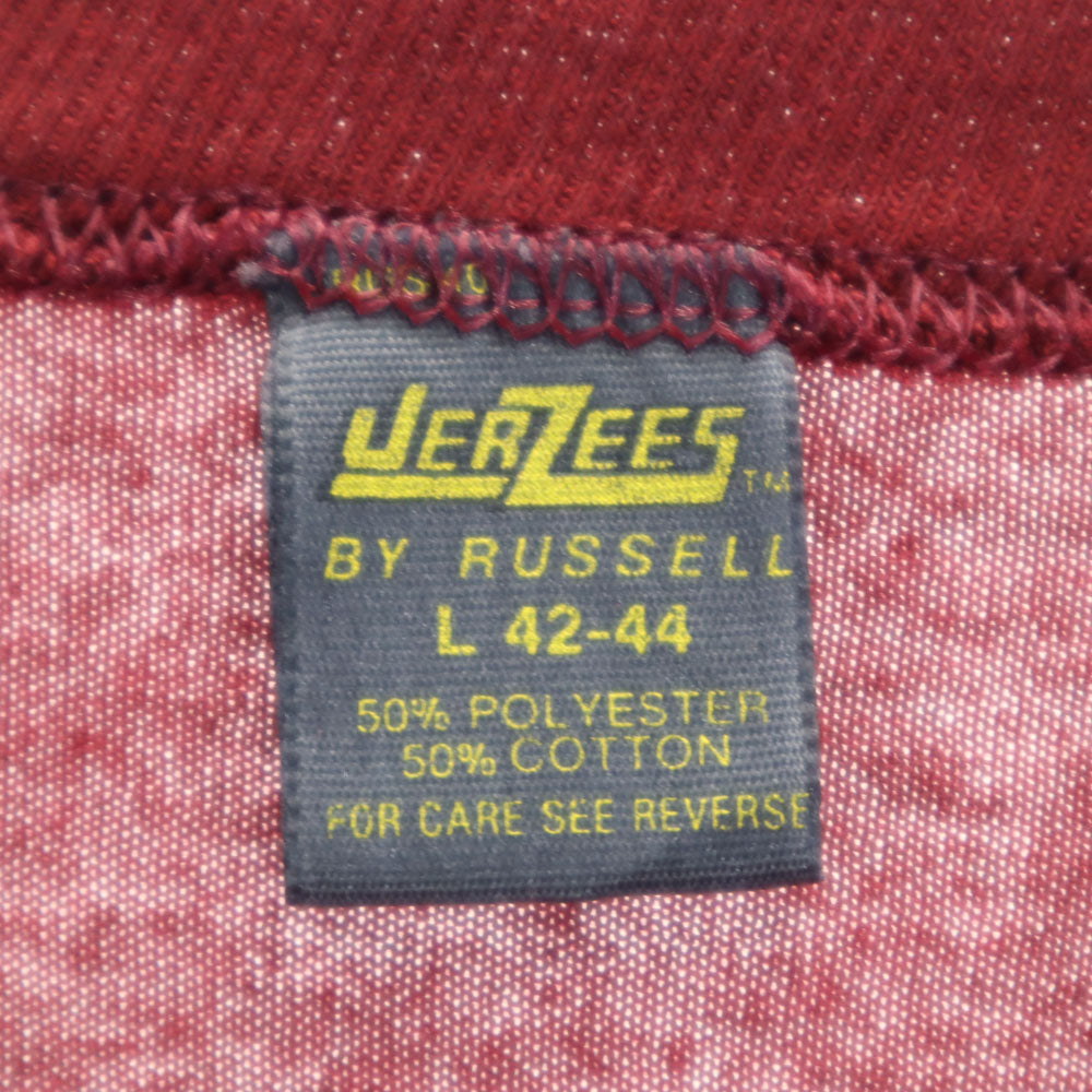 JERZEES ジャージーズ 80s USA製 半袖 シングルステッチ Tシャツ L ボルドー BY RUSSELL オールド ヴィンテージ メンズ