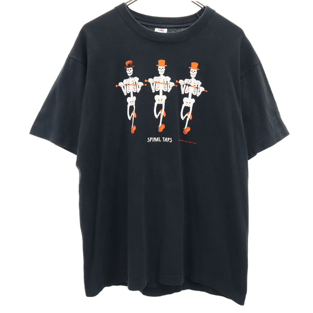 FRUIT OF THE LOOM フルーツオブザルーム 90s USA製 スパイナルタップ 半袖 シングルステッチ Tシャツ L ブラック SPINAL TAPS 映画 オールド ヴィンテージ メンズ