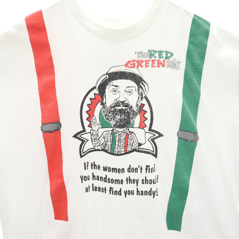 フルーツオブザルーム 90s カナダ製 レッド・グリーン・ショー 半袖 Tシャツ XL ホワイト FRUIT OF THE LOOM シングルステッチ THE RED GREEN SHOW コメディ オールド ヴィンテージ メンズ