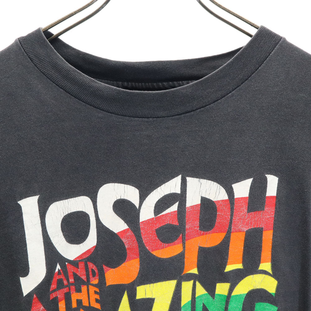 ヘインズ 90s 半袖 シングルステッチ Tシャツ XL チャコールグレー Hanes ヘビーウェイト Joseph and the Amazing Technicolor Dreamcoat オールド ヴィンテージ メンズ