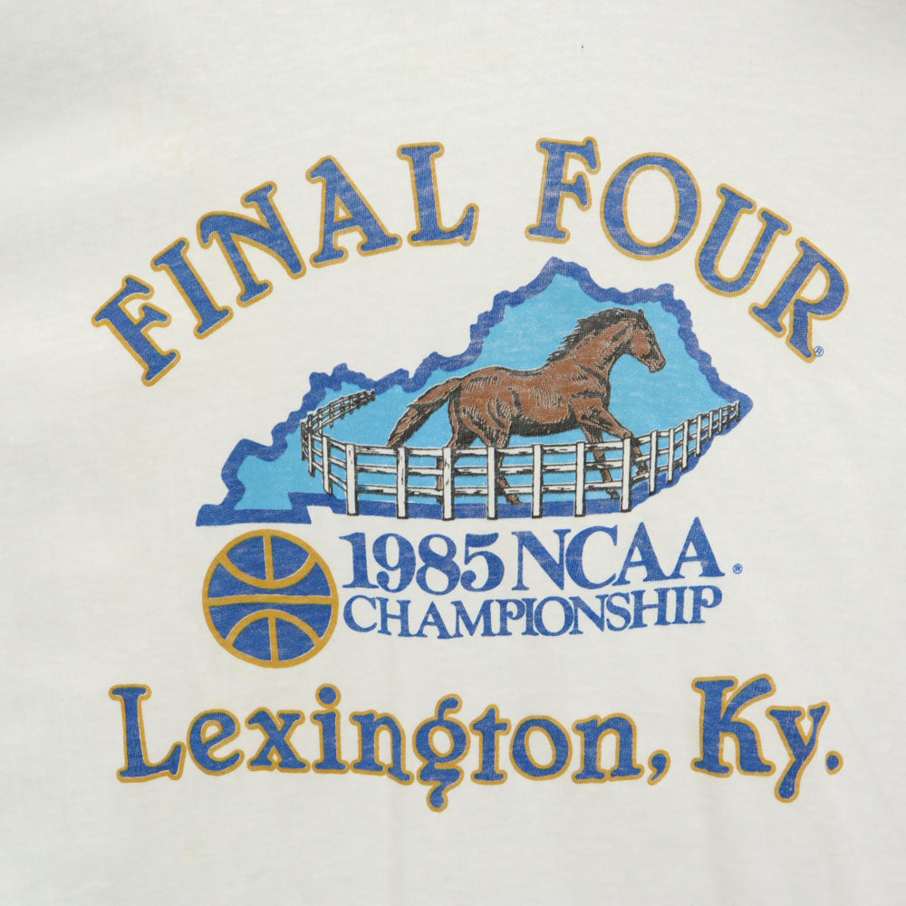 ARTEX アルテックス 70s 80s USA製 NCAA 1985 チャンピオンシップ 半袖 Tシャツ XL ホワイト シングルステッチ オールド ヴィンテージ メンズ