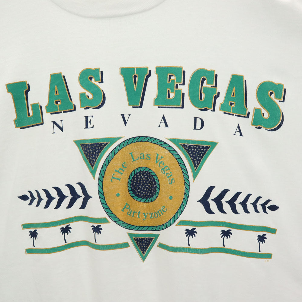 スクリーンスターズベスト 90s USA製 ラスベガス 半袖 Tシャツ XXL ホワイト SCREEN STARS BEST シングルステッチ LAS VEGAS ビッグサイズ オールド ヴィンテージ メンズ