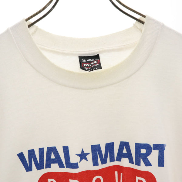 フルーツオブザルーム 90s USA製 ウォルマート 半袖 Tシャツ XL ホワイト FRUIT OF THE LOOM BEST シングルステッチ WAL MART オールド ヴィンテージ メンズ