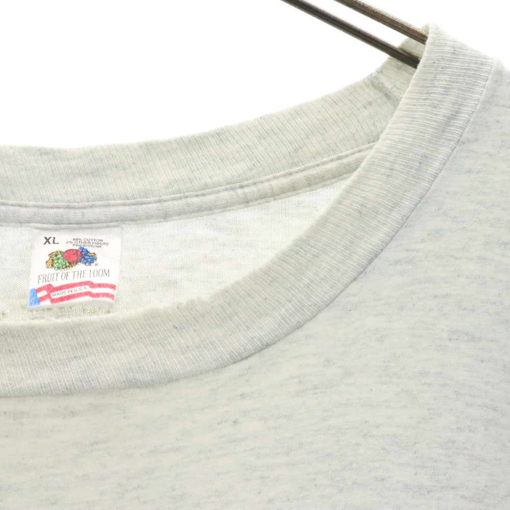 FRUIT OF THE LOOM フルーツオブザルーム 90s USA製 半袖 シングルステッチ Tシャツ XL ライトグレー オールド ヴィンテージ メンズ
