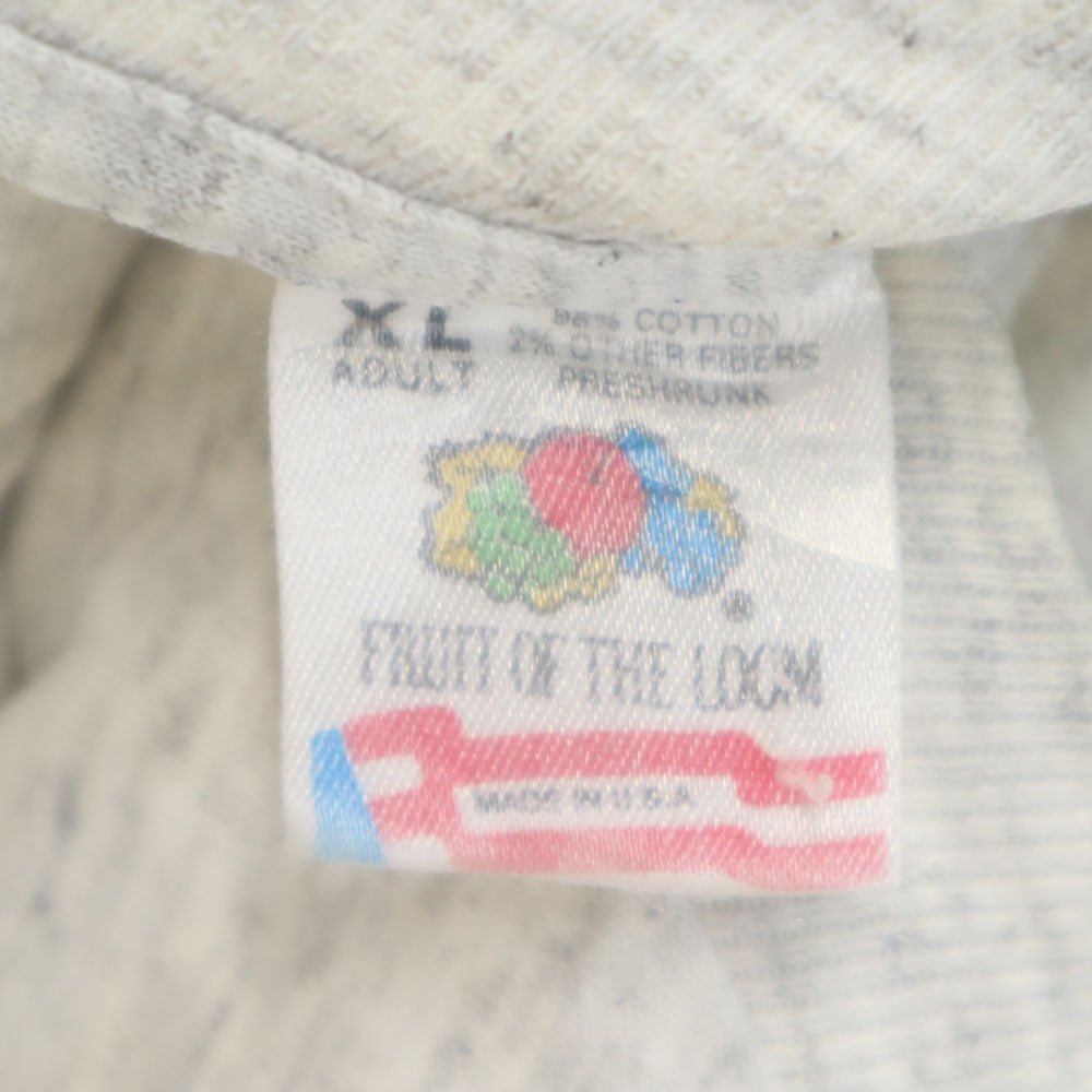 フルーツオブザルーム 90s USA製 半袖 シングルステッチ Tシャツ XL ライトグレー FRUIT OF THE LOOM オールド ヴィンテージ メンズ